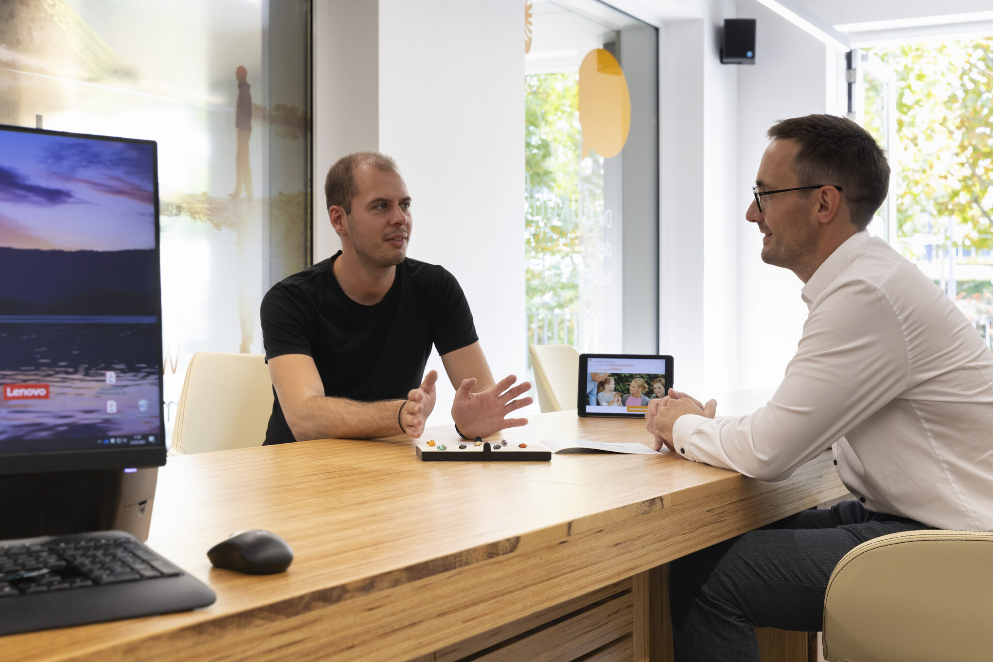 Beratungssituation im terzo-Zentrum & tinnitus care Jena in Jena